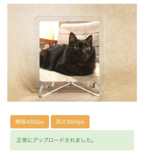 画像アップロード完了