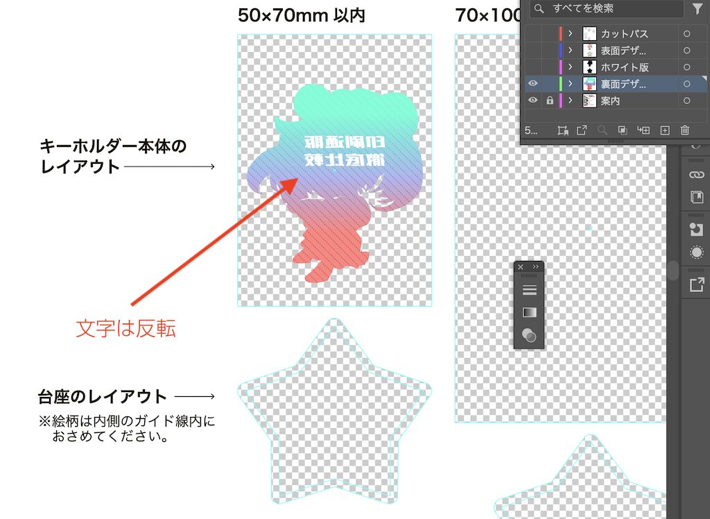「裏面デザイン」レイヤー