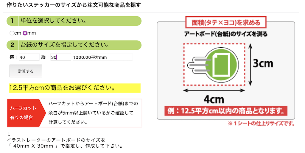 注文サイズの計算